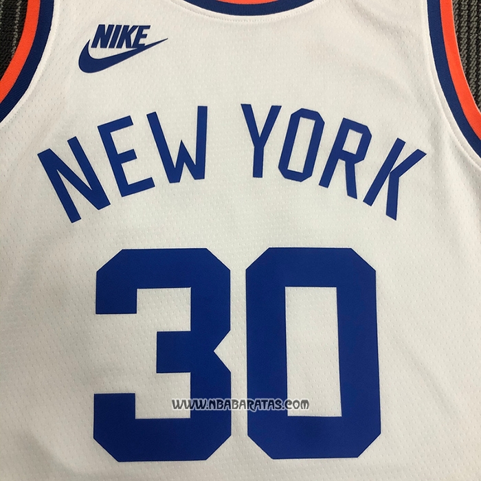 Camiseta New York Knicks Julius Randle #30 75th Anniversary Blanco